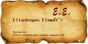 Ellenbogen Elemér névjegykártya